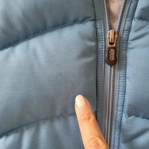 Patagonia goose down puffer quilted vest blue small - Picture 11 of 11